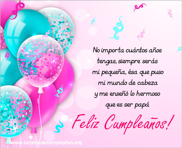 ▷ Tarjetas de Cumpleaños para una Hija Imágenes con frases ? ?